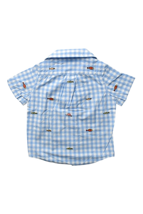 A Blue Short Sleeve Shirts from Janie & Jack in size 18-24M for boy. (Back View)