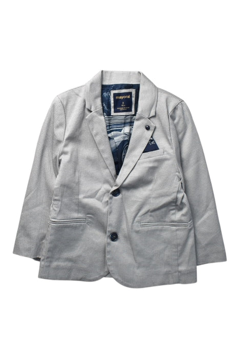 A Grey Blazers from Mayoral in size 2T for boy. (Front View)