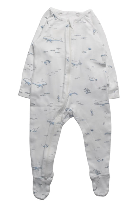 A White Onesies from Purebaby in size 3-6M for boy. (Front View)