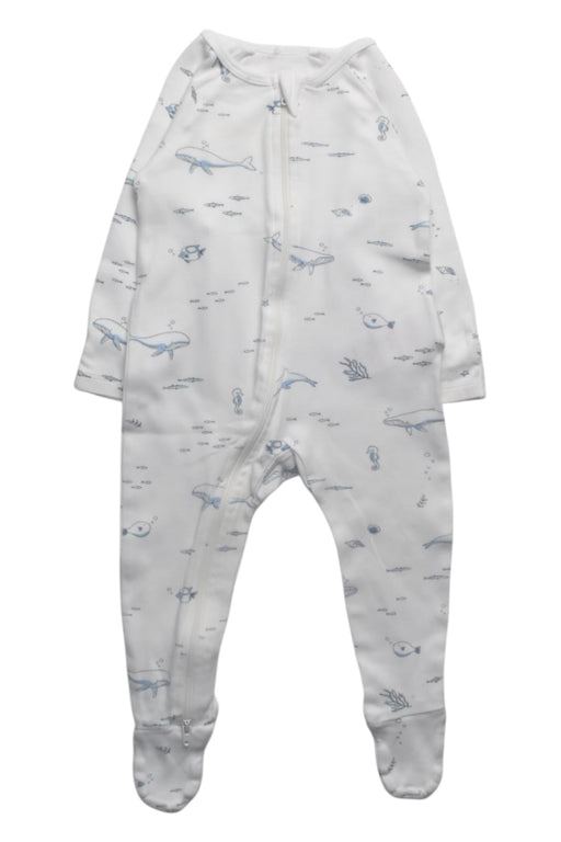 A White Onesies from Purebaby in size 3-6M for boy. (Front View)