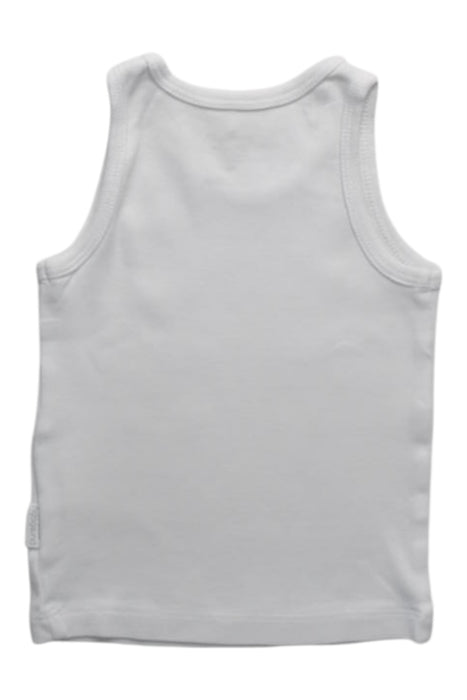 A White Sleeveless T Shirts from Purebaby in size 0-3M for boy. (Back View)
