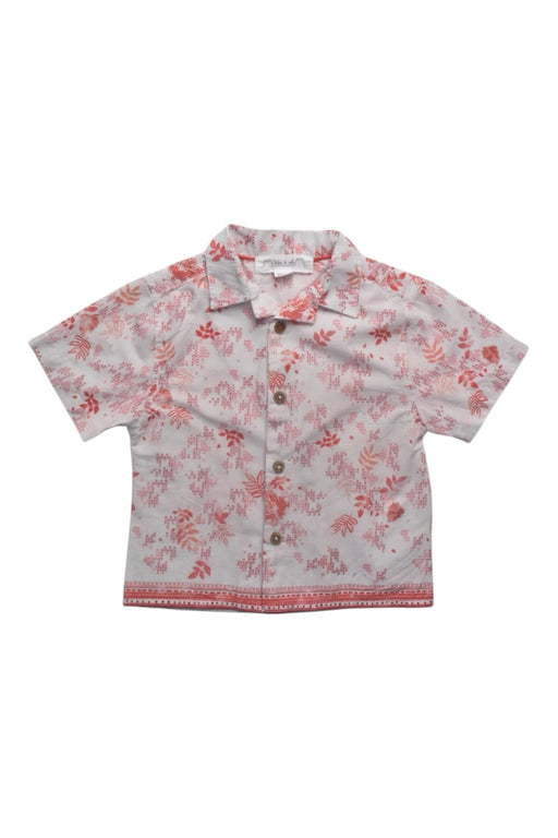 A White Short Sleeve Shirts from Chateau de Sable in size 6-12M for boy. (Front View)