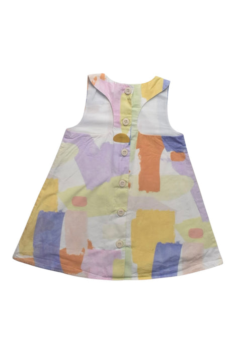 A Multicolour Sleeveless Dresses from Our Mini Nature in size 12-18M for girl. (Back View)
