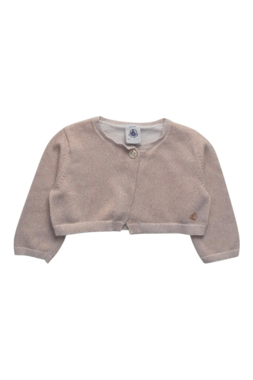 A Beige Cardigans from Petit Bateau in size 3-6M for girl. (Front View)