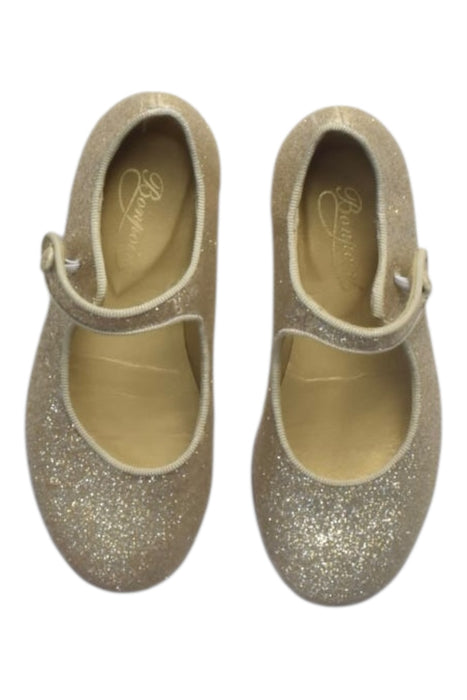 A Gold Flats from Bonpoint in size 4T for girl. (Back View)