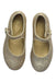 A Gold Flats from Bonpoint in size 4T for girl. (Back View)