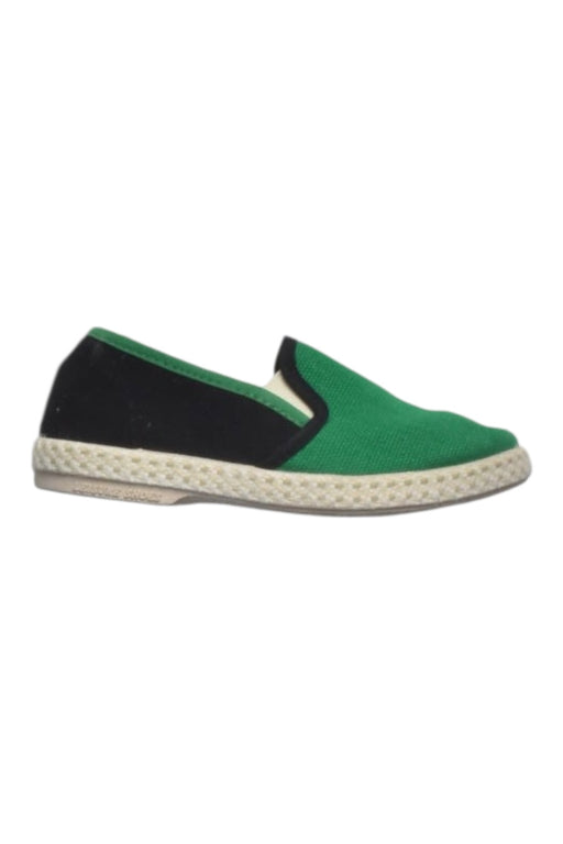 A Green Espadrilles from Rivieras in size 4T for girl. (Front View)