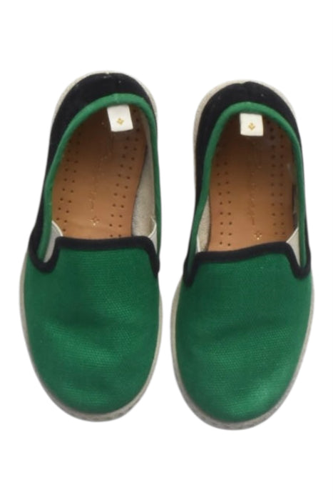 A Green Espadrilles from Rivieras in size 4T for girl. (Back View)