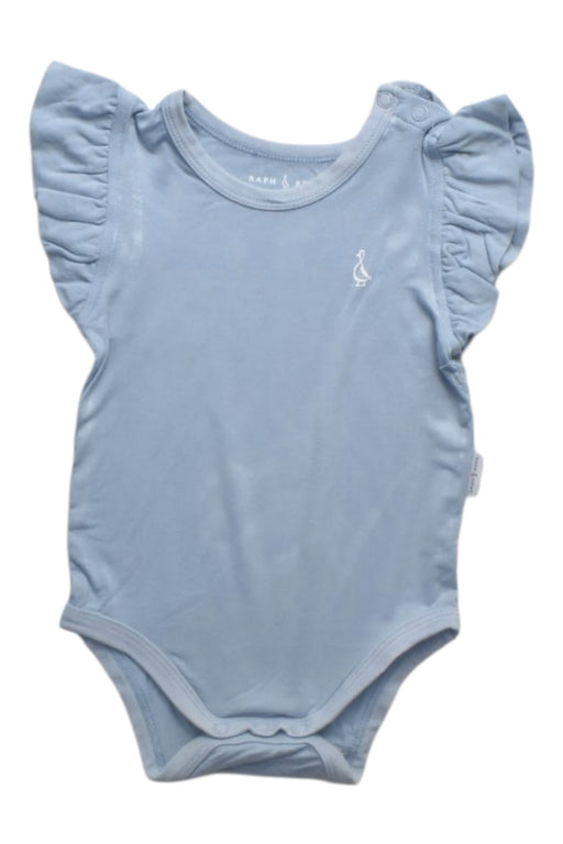 A Blue Sleeveless Bodysuits from Raph and Remy in size 6-12M for girl. (Front View)