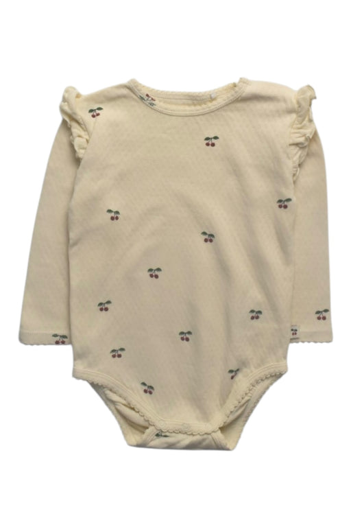 A Beige Long Sleeve Bodysuits from Konges Sløjd in size 6-12M for girl. (Front View)