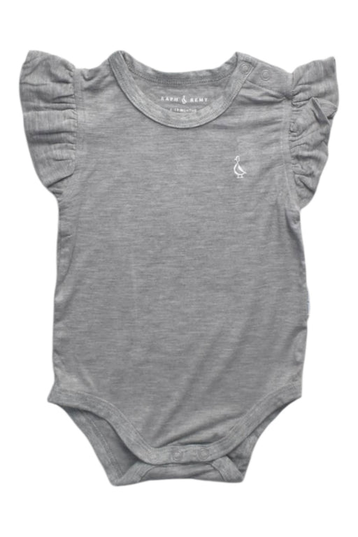 A Grey Sleeveless Bodysuits from Raph and Remy in size 6-12M for girl. (Front View)