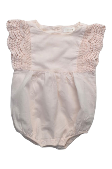 A Pink Sleeveless Rompers from Jamie Kay in size 3-6M for girl. (Front View)