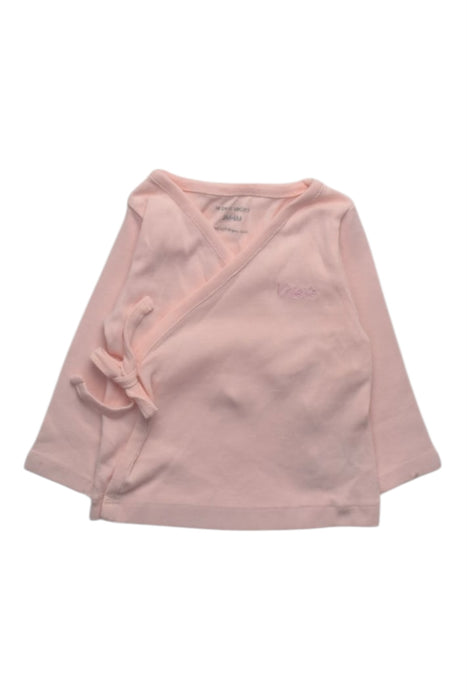 A Pink Long Sleeve Tops from Le Petit Society in size 3-6M for girl. (Front View)