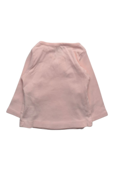 A Pink Long Sleeve Tops from Le Petit Society in size 3-6M for girl. (Back View)