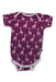 A Purple Short Sleeve Bodysuits from KicKee Pants in size 6-12M for girl. (Front View)