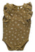 A Brown Sleeveless Bodysuits from Jamie Kay in size 3-6M for girl. (Front View)