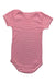A Pink Short Sleeve Bodysuits from Petit Bateau in size 6-12M for girl. (Back View)