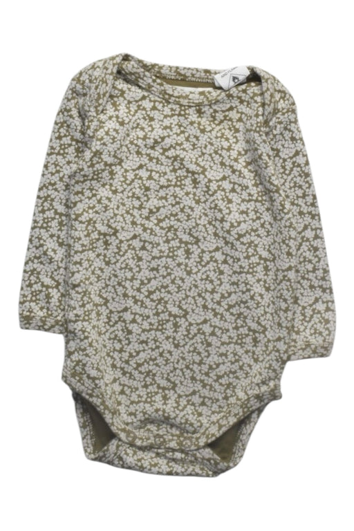 A Green Long Sleeve Bodysuits from Jamie Kay in size 3-6M for girl. (Front View)