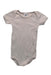 A Beige Short Sleeve Bodysuits from Petit Bateau in size 3-6M for girl. (Front View)