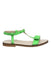 A Green Sandals from Jacadi in size 5T for girl. (Front View)
