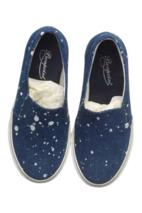 A Blue Slip Ons from Bonpoint in size 6T for girl. (Back View)