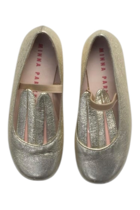 A Gold Flats from Minna Parikka in size 5T for girl. (Back View)