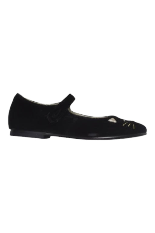 A Black Flats from Bonpoint in size 6T for girl. (Front View)