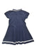 A Navy Short Sleeve Dresses from Jacadi in size 5T for girl. (Back View)