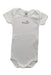 A White Short Sleeve Bodysuits from Petit Bateau in size 3-6M for girl. (Front View)