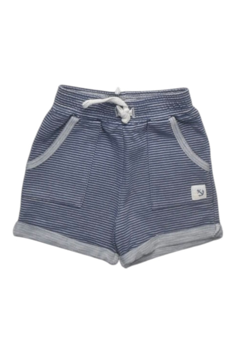 A Blue Shorts from Albetta in size 6-12M for boy. (Front View)