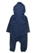 A Navy Long Sleeve Rompers from DKNY in size 6-12M for boy. (Back View)