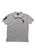A Grey Short Sleeve Polos from Polo Ralph Lauren in size 6T for boy. (Front View)