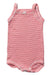 A Pink Sleeveless Bodysuits from Petit Bateau in size 0-3M for girl. (Front View)