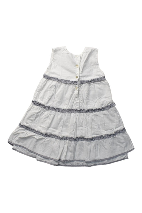 A White Sleeveless Dresses from Chateau de Sable in size 18-24M for girl. (Back View)