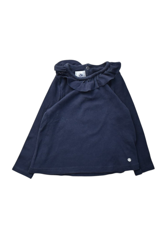 A Navy Long Sleeve Tops from Petit Bateau in size 18-24M for girl. (Front View)