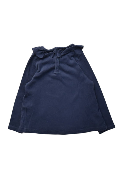 A Navy Long Sleeve Tops from Petit Bateau in size 18-24M for girl. (Back View)
