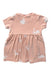 A Pink Short Sleeve Dresses from Le Petit Society in size 0-3M for girl. (Back View)