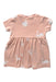 A Pink Short Sleeve Dresses from Le Petit Society in size 0-3M for girl. (Back View)