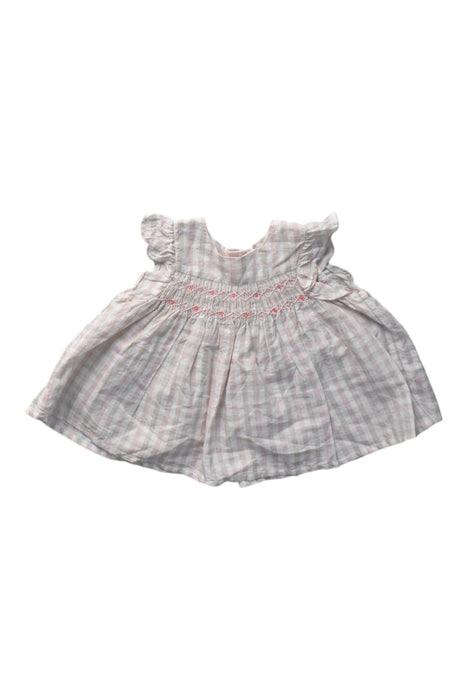 A Pink Sleeveless Dresses from Bonpoint in size 3-6M for girl. (Front View)