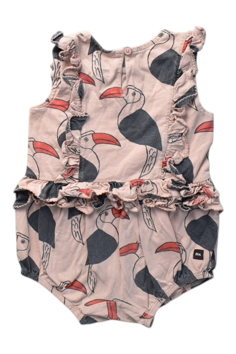 A Pink Sleeveless Rompers from Tea in size 18-24M for girl. (Back View)