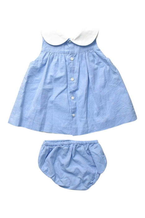 A Blue Dress Sets from Jacadi in size 3-6M for girl. (Back View)