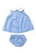 A Blue Dress Sets from Jacadi in size 3-6M for girl. (Back View)