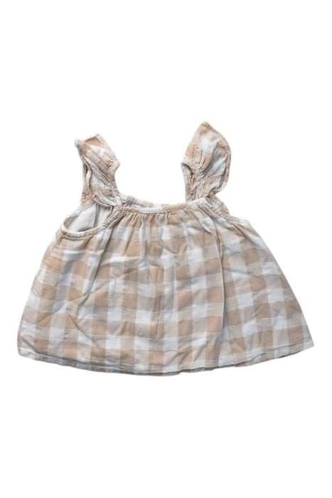 A Beige Sleeveless Dresses from Seed in size 12-18M for girl. (Front View)