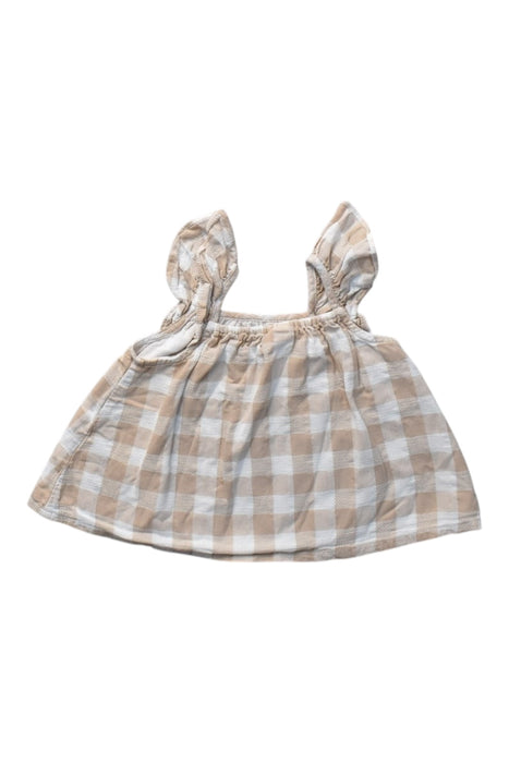 A Beige Sleeveless Dresses from Seed in size 12-18M for girl. (Back View)
