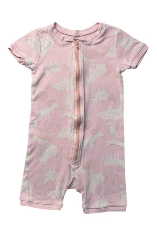 A Pink Short Sleeve Rompers from Tea in size 18-24M for girl. (Front View)