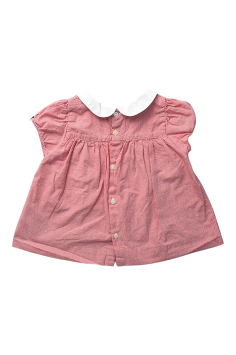 A Pink Short Sleeve Tops from Jacadi in size 12-18M for girl. (Back View)