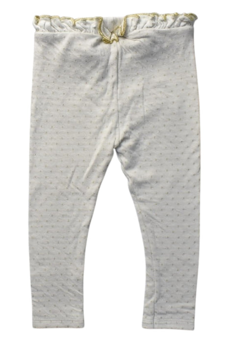 A White Leggings from Petit Bateau in size 12-18M for girl. (Back View)