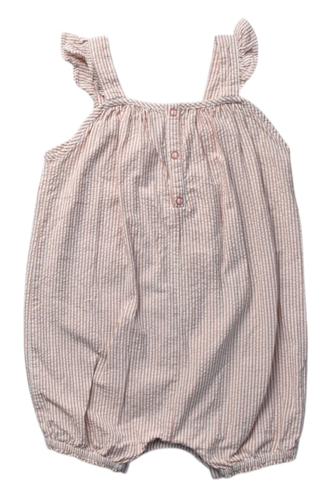 A Pink Sleeveless Rompers from Petit Bateau in size 6-12M for girl. (Back View)