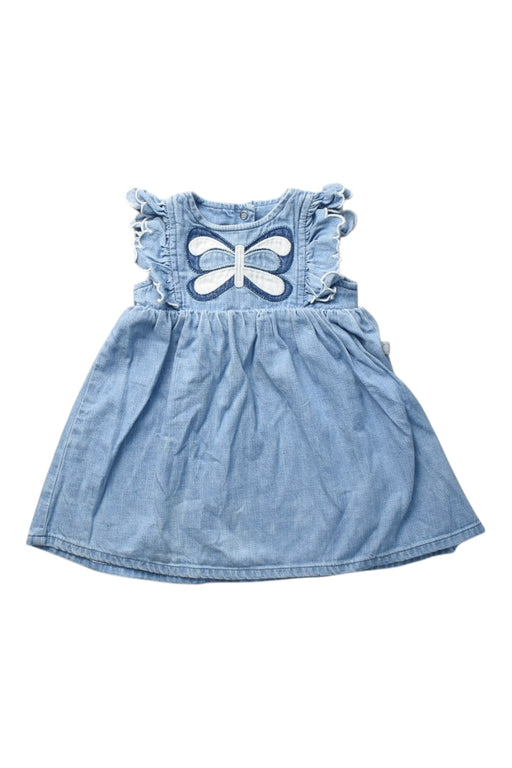 A Blue Sleeveless Dresses from Stella McCartney in size 6-12M for girl. (Front View)