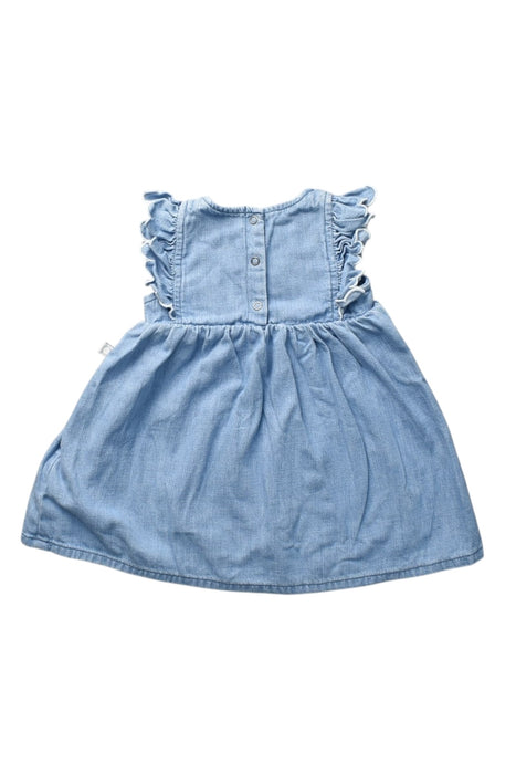 A Blue Sleeveless Dresses from Stella McCartney in size 6-12M for girl. (Back View)